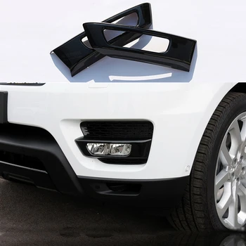 

2pcs /set Black Silver Front Fog Light Lamp Decorator Frame Cover For Land Rover Range Rover Sport 2014-2017