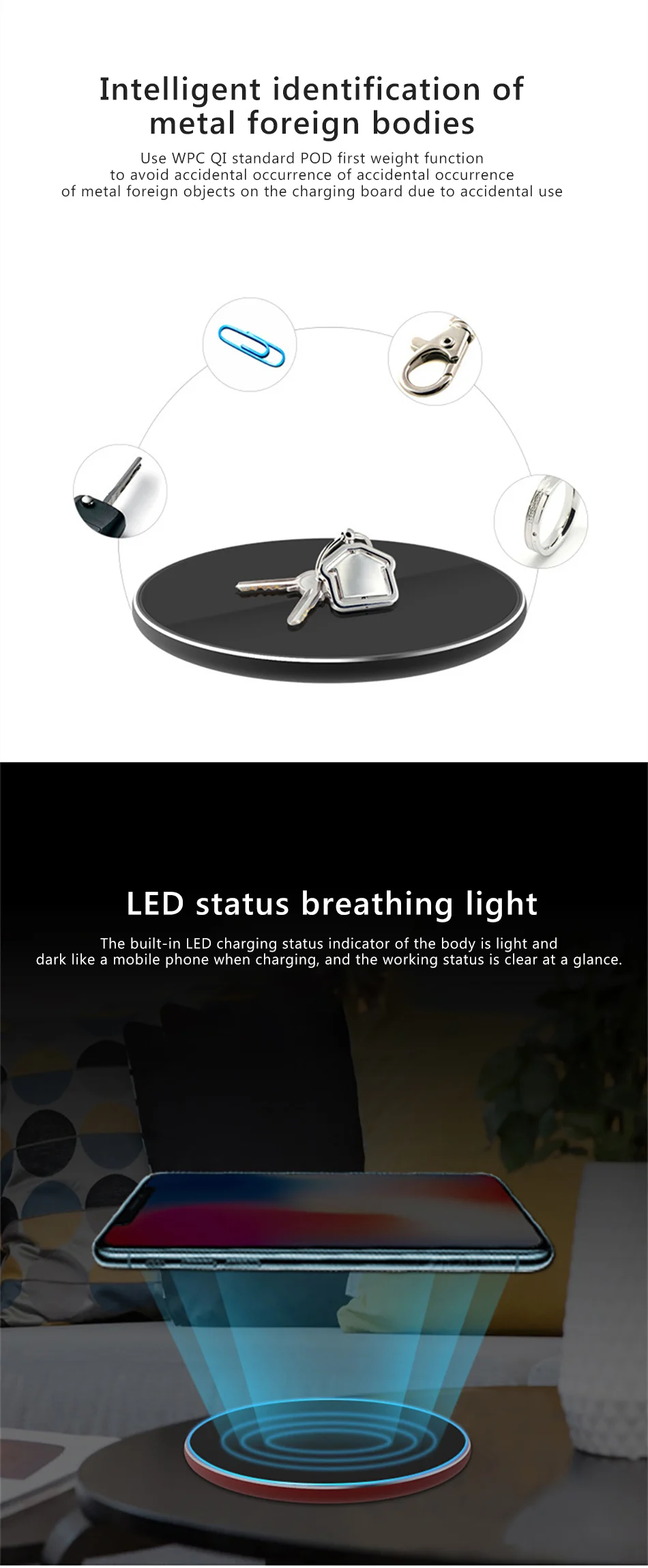 5W10W Mirror Wireless Charger For iPhone X 8 XS Max XR Ultra-thin Fast Charging For Huawei Samsung Galaxy S9 S8 Plus S6 (9)