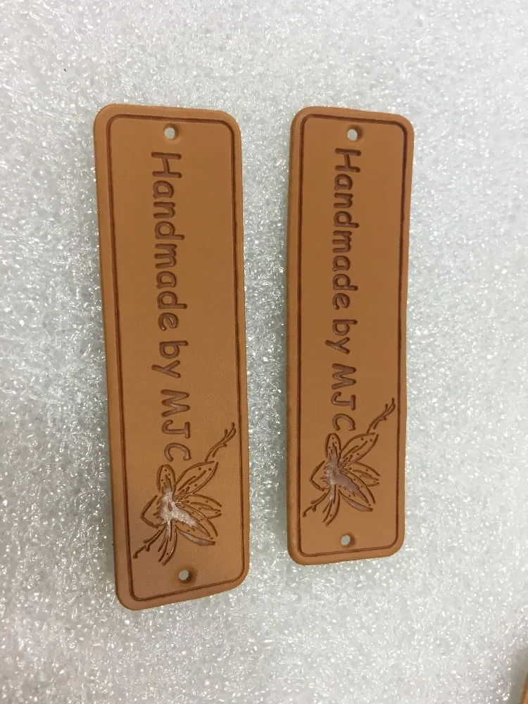Customized Simulation PU Leather Label Sewing On Tags For Handicraft Jeans Clothes | Дом и сад