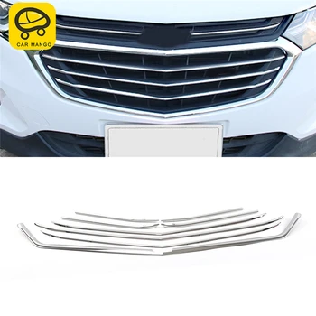 

CAR MANGO Car Styling Front Hood Middle Net Bumper Grille Sticker Cover Trim Exterior Accessories for Chevrolet Equinox 2017