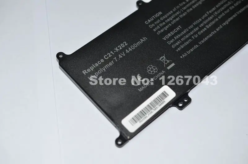 JIGU 4400MAH Battery For Asus VivoBook S200 S200E X202 X202E X201 X201E S200E-CT209H S200E-CT182H C21-X202 C21X202