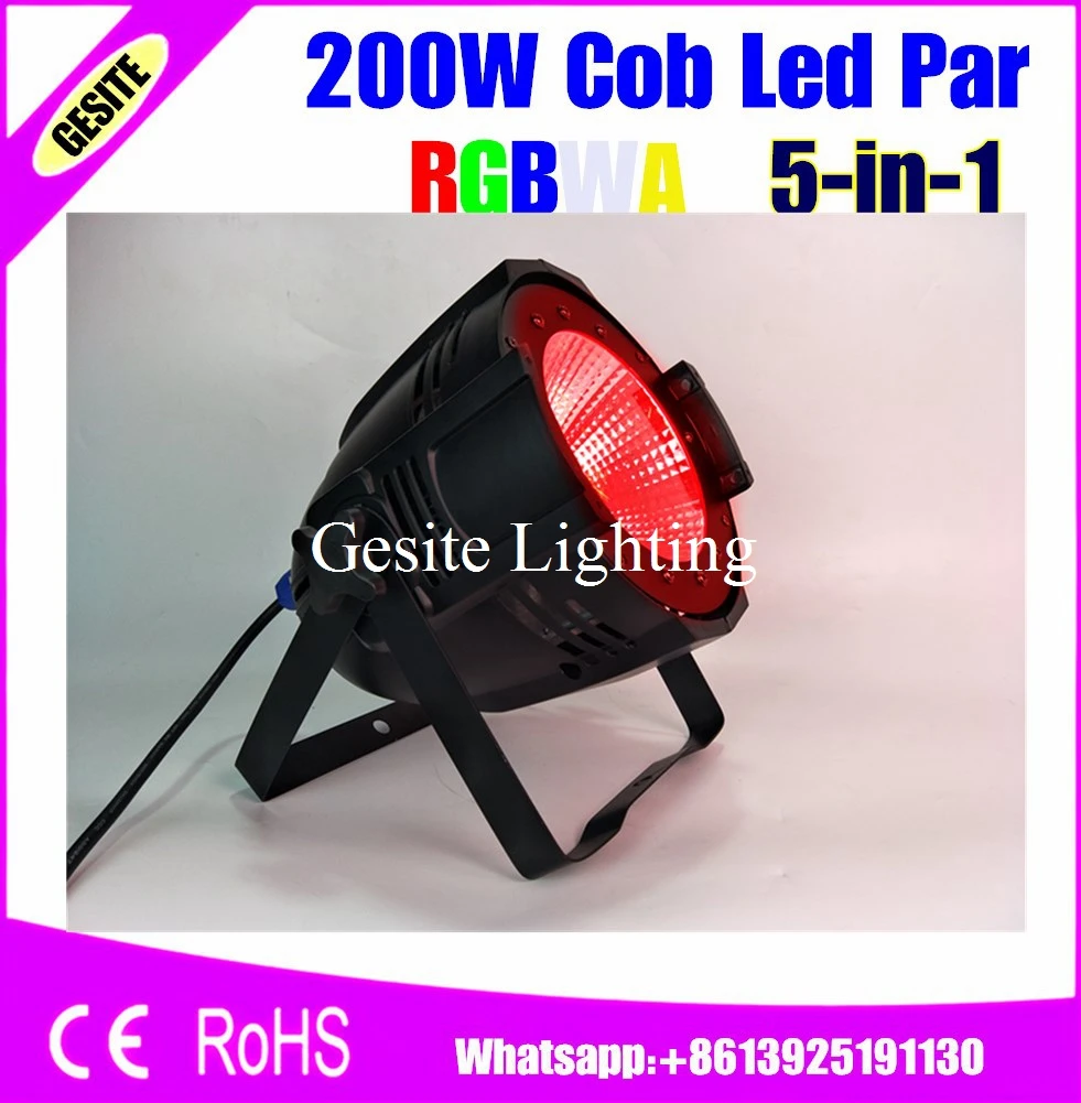200 Вт RGBWA Par 64 COB LED Light корпус Blacklight Led PAR Can с DJ Disco Stage Bar Club DMX 512 контроллер|cob led par|par 64dmx