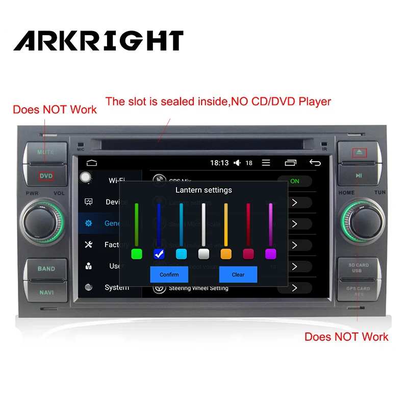 Discount 7" 2 din 2GB Ram Car Radio Audio Stereo HD GPS Navigation Head unit For Ford Focus Fusion Multimedia Player Support DAB OBD DVR 4