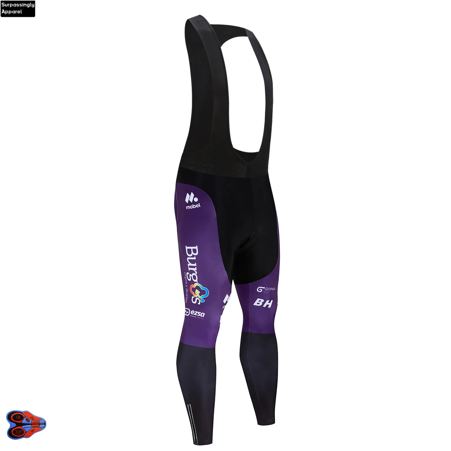 

2019 New Men's Professional Team BH Long Sleeve Autumn Cycling Bib Shorts Coolmax 9D Padded Men's Cycling Bicycle Bike Bib Pants