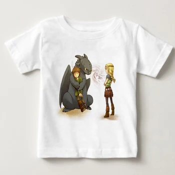 

T-Shirts children Heather Blusa Print Toothless on Sunset T Shirt boy and girl summer T-shirt MJ