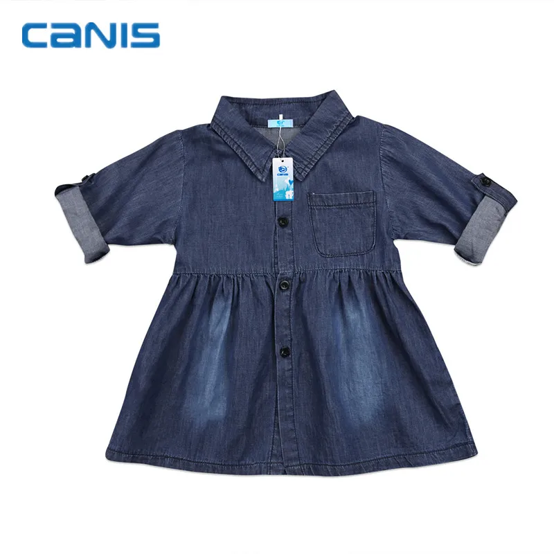 Buy New Stylish Toddler Infant Kids Baby Girls Denim Dress Denim Long Sleeve