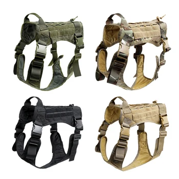 

Tactical No Pull Dog Harness K9 Service Dog Collars Hunting Molle Vest With Law Enforcement Working Canine Harness