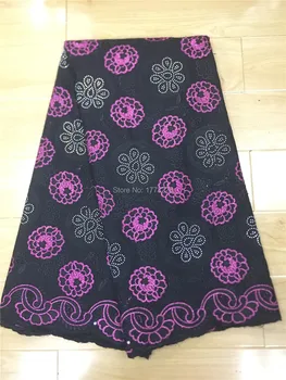 

Black African Cotton Swiss Voile Lace Fabrics 2019 High Quality Stones Nigerian Dry Swiss Voile Lace In Switzerland For Wedding