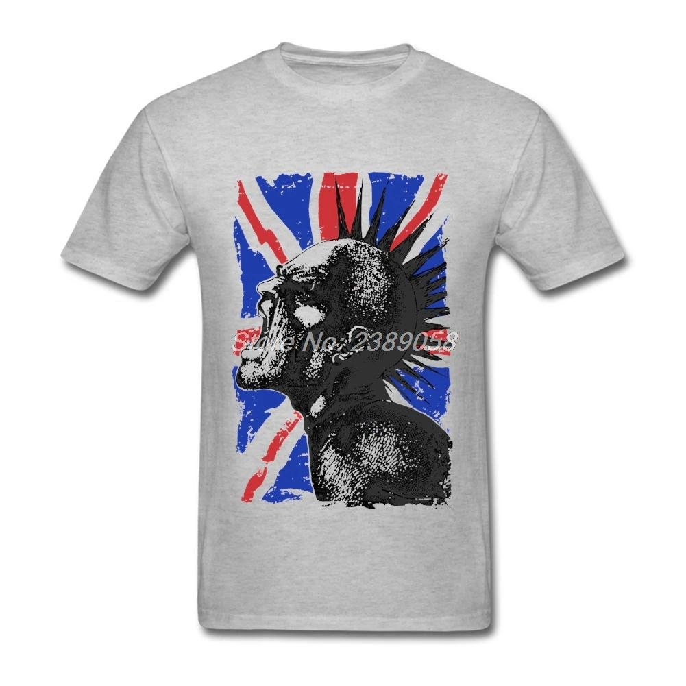 

Casual Men t-shirts Custom Made England Flag Printed Punk Not Dead Man t shirt Summer Tees