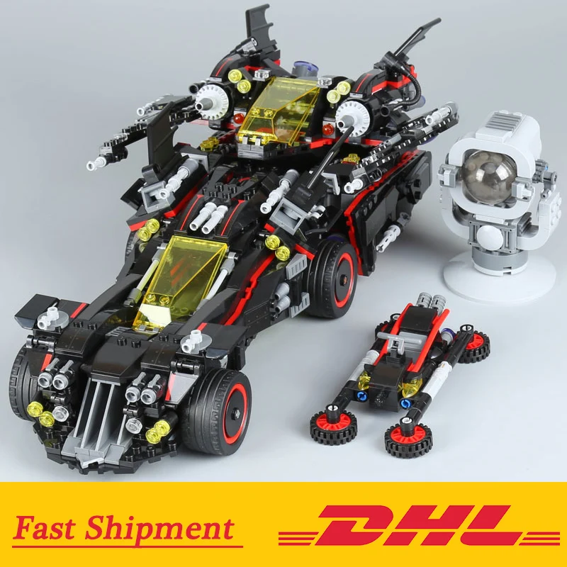 

4 IN 1 Ultimate Batmobile 07077 Super Heroes Building Blocks Compatible with Legoingly 70917 Batman Armored Vehicles Bricks Toys