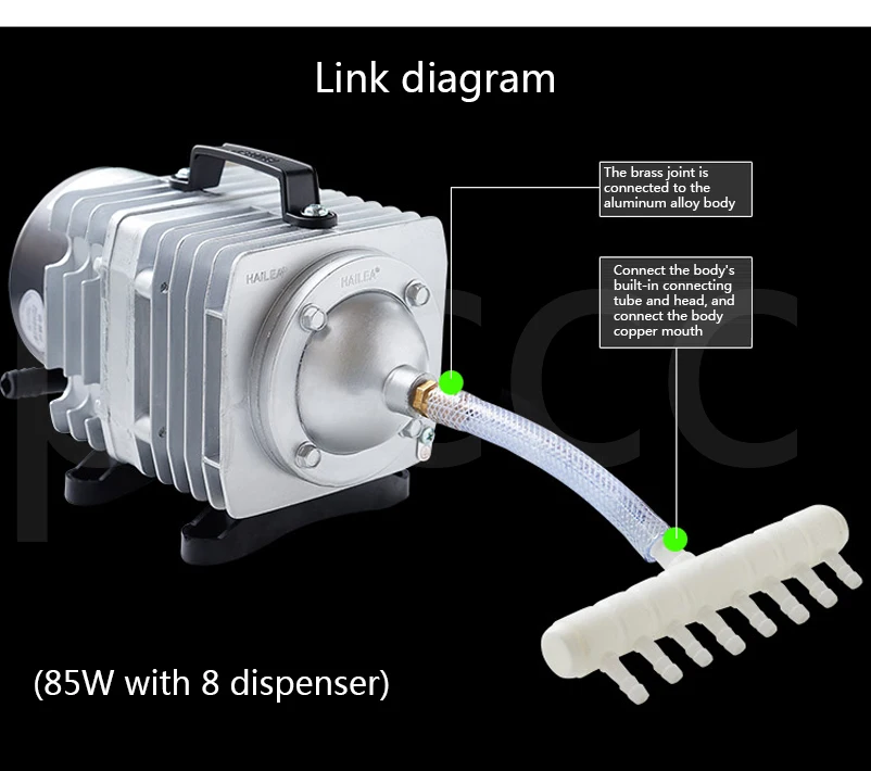 82L/min 60W Hailea ACO 328 ACO328 Electromagnetic Air Compressor Aquarium Air Pump Fish Tank Increase Oxygen+Free Shipping