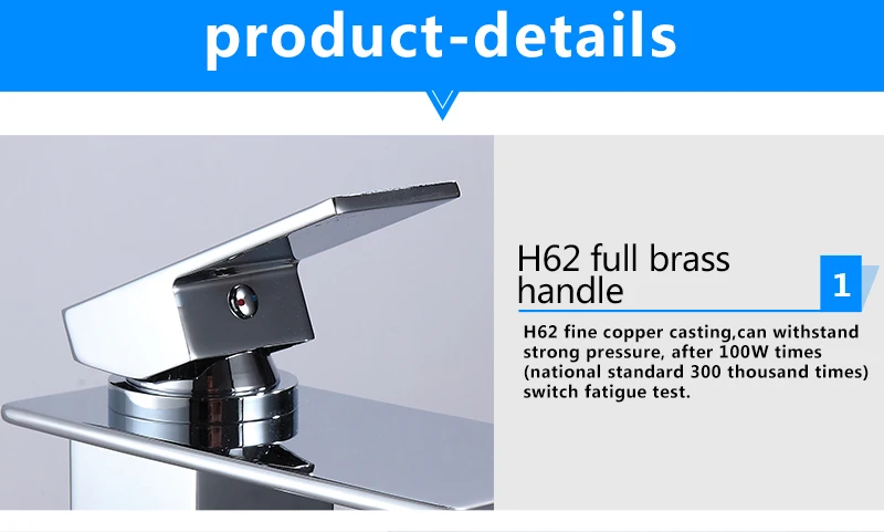 Bar Sink Faucets Basin Faucets Waterfall Faucet Single Handle Basin Hot and Cold Mixer Tap Bathroom Sink Chrome Finish Origin (11)