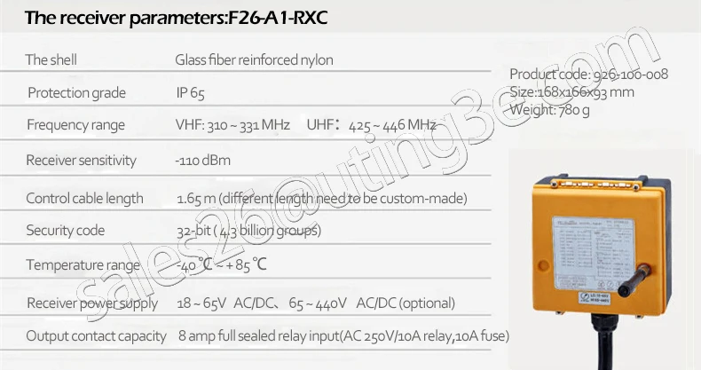Tele управление F26-A1 промышленное радио дистанционное управление AC/DC Универсальный беспроводной управление для крана управления ler1 передатчик 1 приемник