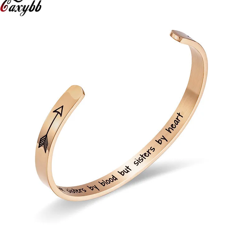 

Best Friends Bracelet Cuff Bangle Friendship BFF Bracelet Not Sisters By Blood But Sisters By Heart Jewelry for Women Girls