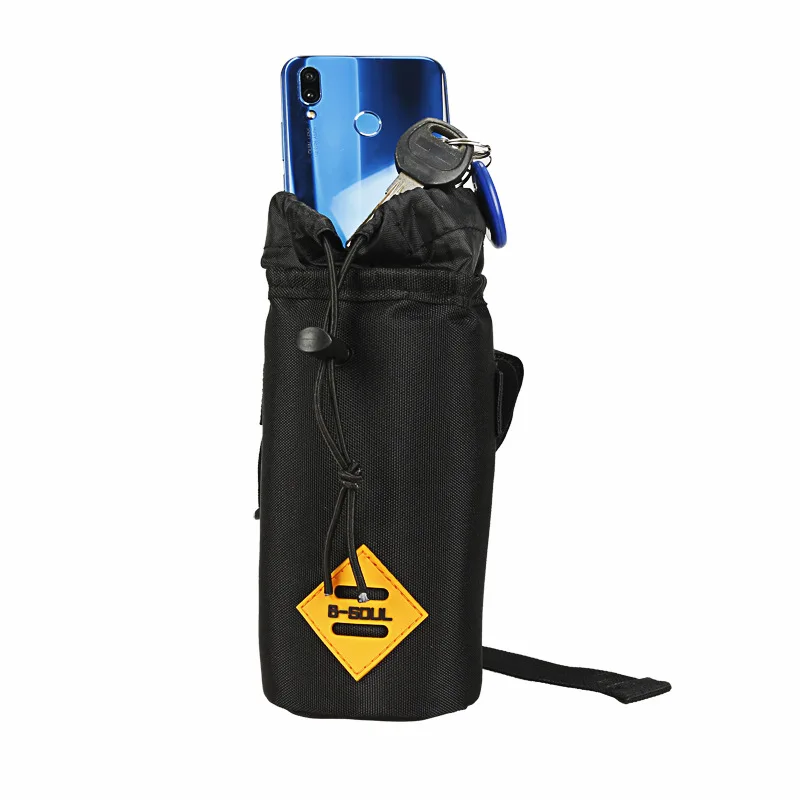 Sale B-SOUL Bike Handlebar Stem Bag Food Snack Storage Water Bottle Bikepacking Bicycle Bag Touring Commuting Insulated Pouch 3