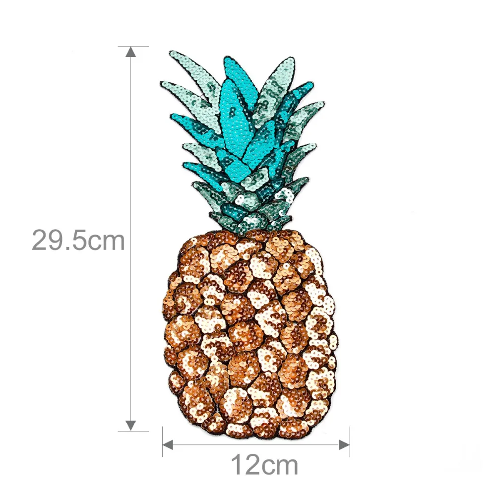 FENGRISE-1-pcs-Sequin-Pineapple-Patch-Embroidered-Iron-On-Clothing-Paillette-Patches-Apparel-Sewing-Clothes-DIY