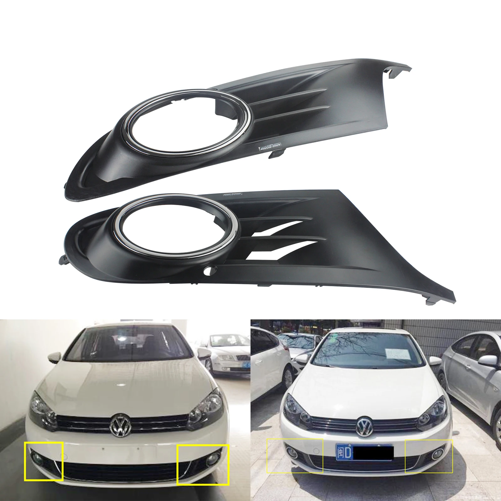 Противотумансветильник ANGRONG для VW GOLF 6 MK6 2008 13 2 шт.|Аксессуары фар авто| |