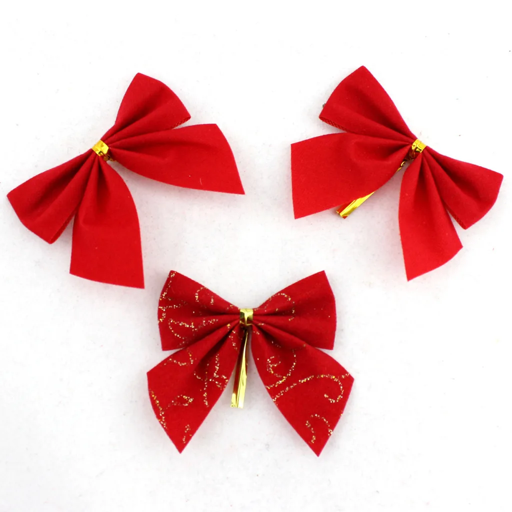 12pcs Christmas Tree Bownot Decoration Wedding Party Garden Ornament decor