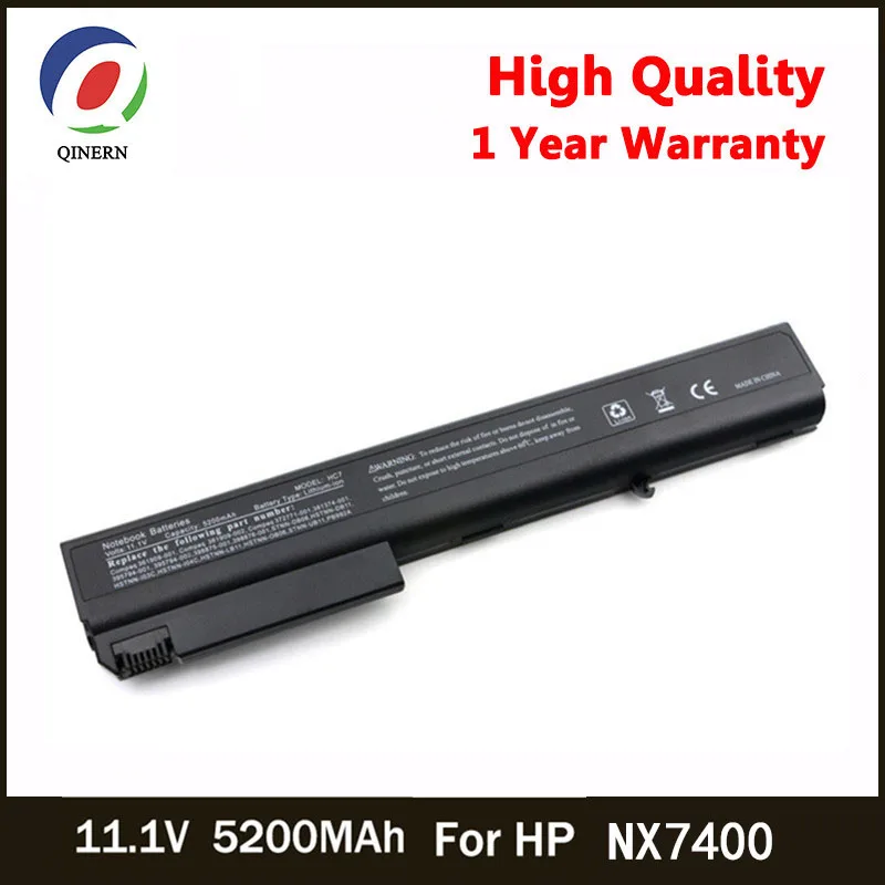 

11.1V 5200MAh 6Cells Laptop Battery For HP Business Notebook nx7300 nx7400 NC8200 NC8230 NW8200 NW8240 NX8200 NX8220 NX9420