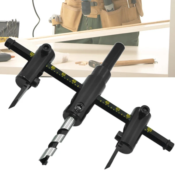 Taladro cortador de círculos con sierra perforadora ajustable para  carpintería herramienta de Hardware multifuncional|Taladros| - AliExpress