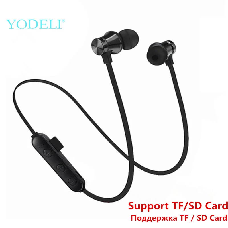 Bluetooth наушники спортивные Беспроводные Поддержка TF/SD карты стерео музыка