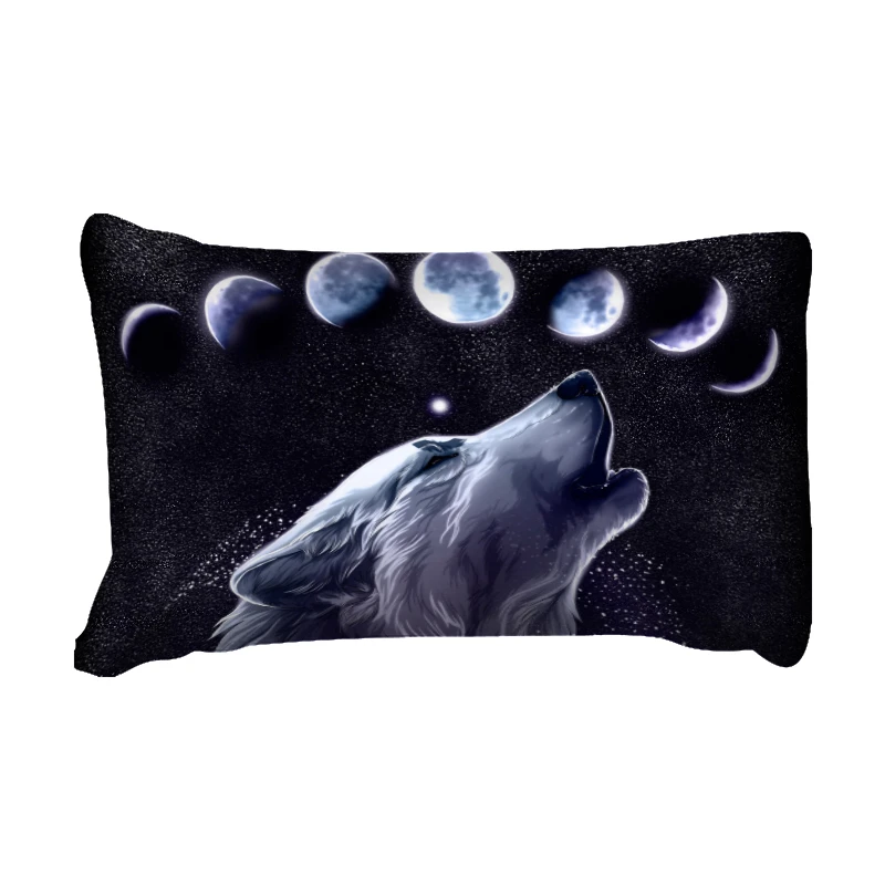 Dropshipping 3d wolf night moon Bedding set polyester Duvet Cover Bed Set Single Twin queen king size home textile