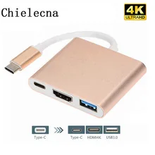 Usb c HDMI type c Hdmi mac 3,1 конвертер адаптер type c в hdmi HDMI/USB 3,0/type-C Алюминиевый адаптер для Apple Macbook