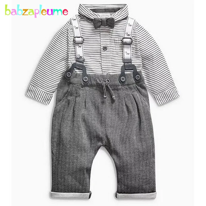 2Piece/0-2Years/Spring Autumn Baby Boys Clothing Sets Gentleman Suits Infant Jackets+Stripe T-Shirt+Pants Newborn Clothes BC1288 |