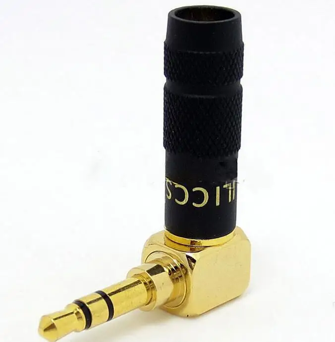 1pcs palicc 90 Degree Jack 3.5 mm Headphone Plug Right Angle 3 Pole