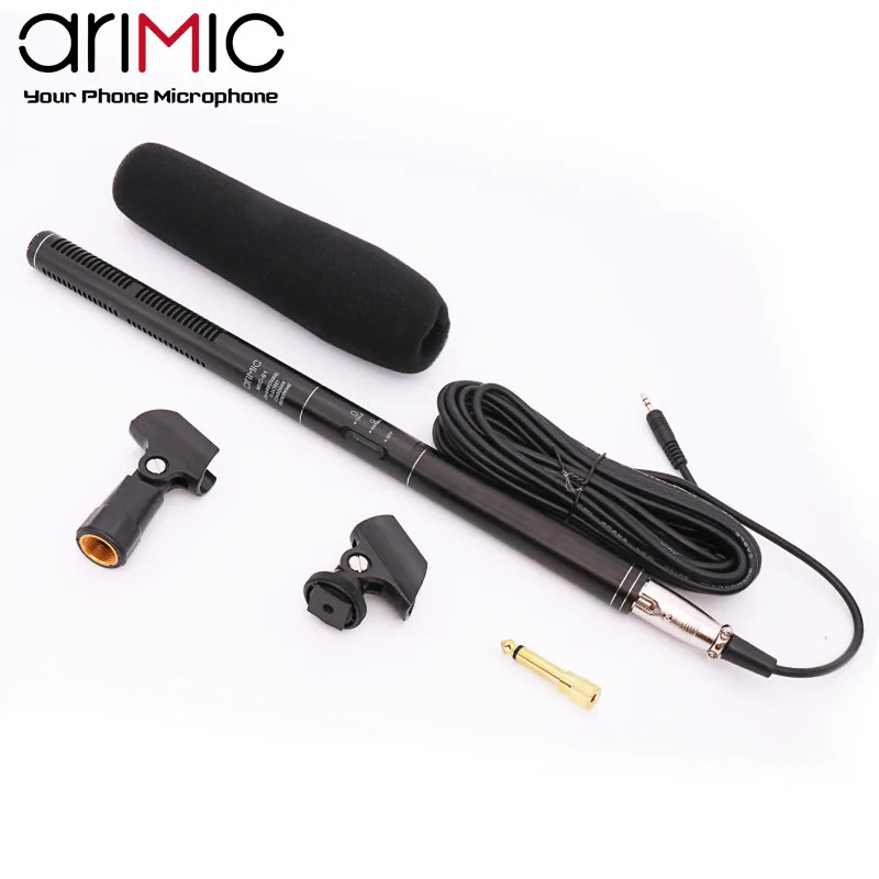 Arimic Professional Directional Condenser Interview Microphone for Canon Nikon Sony DSLR Camcorders for iPhone Samsung Arimic Professional Directional Condenser Interview Microphone for Canon Nikon Sony DSLR Camcorders for iPhone Samsung