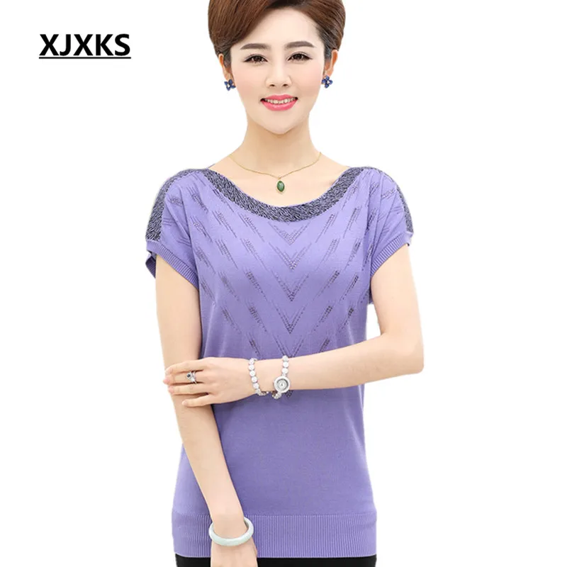 

Slash Neck Women Short Sleeve T- Shirt Female Tops Summer Fashion T-shirts Plus Size Causal Tee For Woman 7897