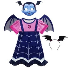 Платье для маленьких девочек; Vampirina moana vestidos; рождественские костюмы принцессы; детская одежда; Детские вечерние платья для костюмированной вечеринки на Хэллоуин