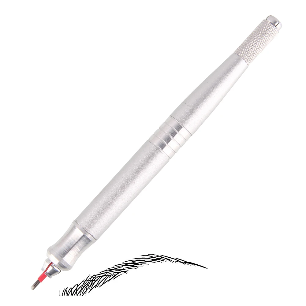 

5Pcs Stainless Steel Tattoo Eyebrow Manual Pen Microblading Tattoo Machine Permanent Makeup Manual Pen Handle Eyelashes Manual
