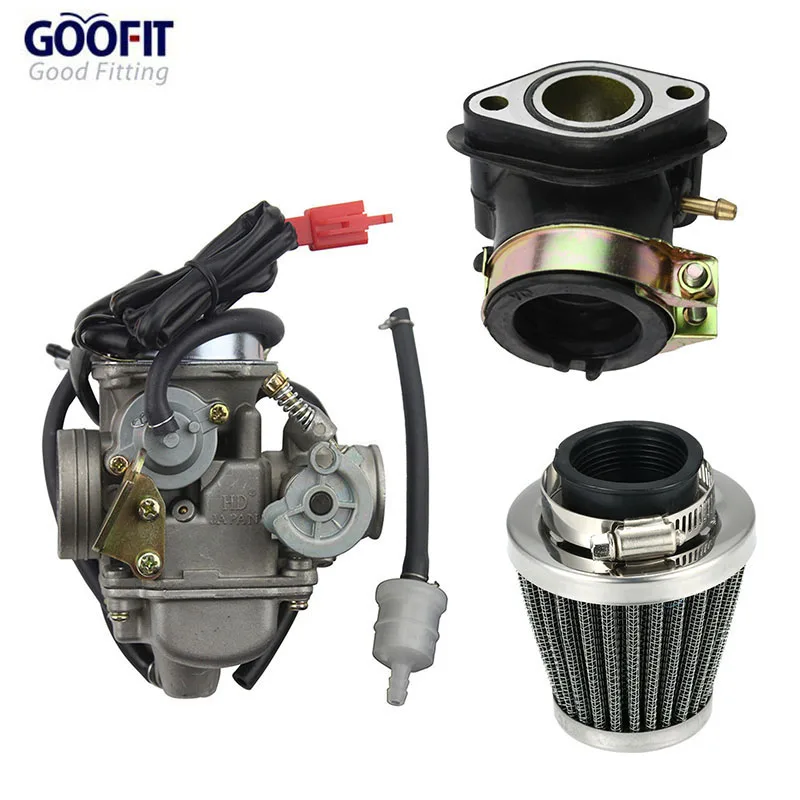 GOOFIT PD24J Карбюратор с воздушным фильтром впускной коллектор для GY6 125cc 150cc Картинг скутер 152QMI 157QMJ Group-y6