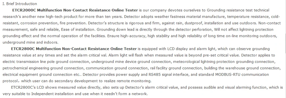 ETCR2800C Многофункциональный Бесконтактный сопротивление интернет Tester