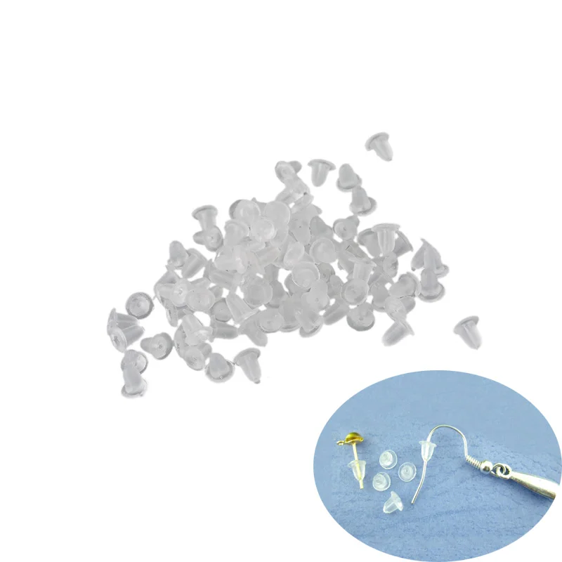 

1000Pcs 5x5mm Rubber Earring Back 2019 Trendy Ear DIY Jewelry Findings Making Accessories Earrings Back Handcraft Women Gift