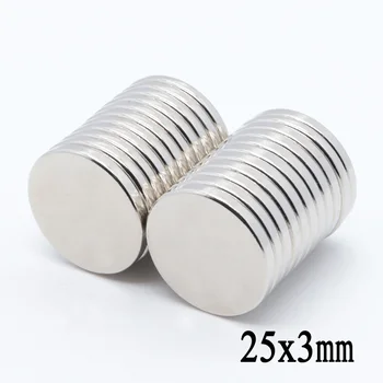 

20pcs 25*3mm N35 Super Strong Powerful Disc Round Magnet Rare Earth Permanent Neodymium Magnets 25x3 mm
