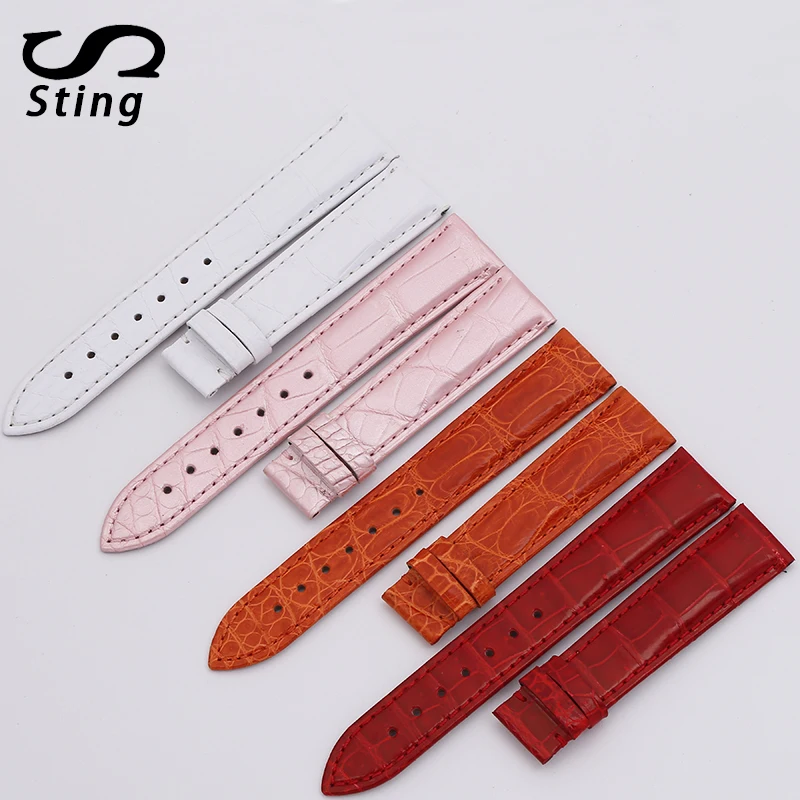 

Sting Strap Women's Crocodile Strapwatch Handmade Lady Universal Waterproof Watchband For 16 18MM Advanced Girl Watch band