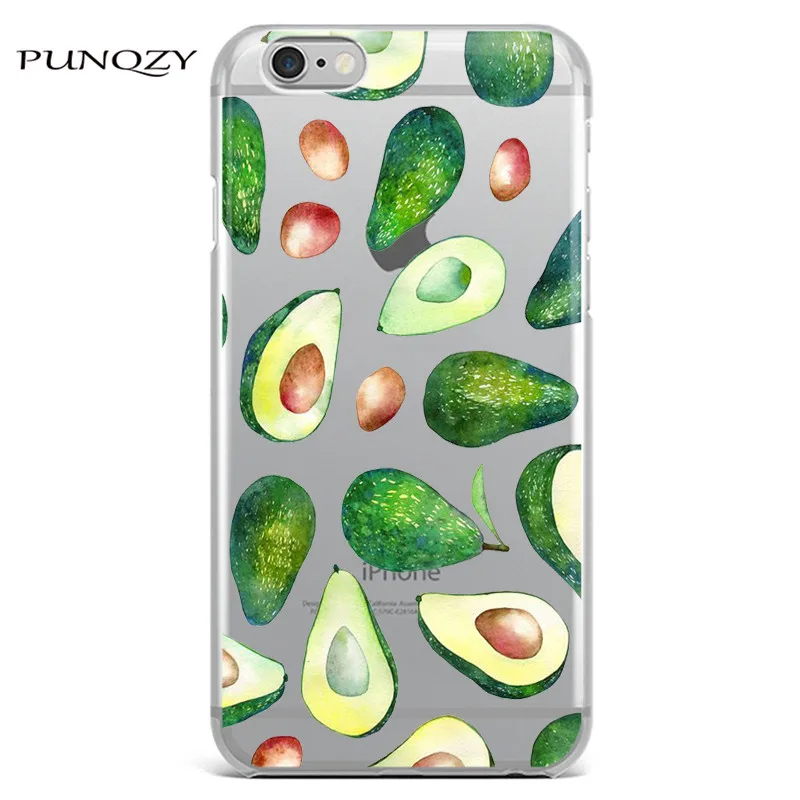 Чехол для телефона с авокадо iPhone X 8 8Plus 5 5S SE 7 7Plus 6 6S Plus прозрачный мягкий