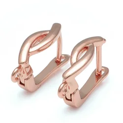 Elegant DIY Fashion Earrings - Gold/Silver Note - Shaped Hooks (Rose gold)
