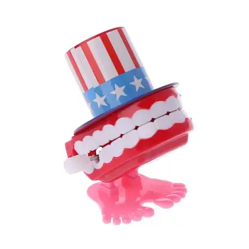 

3 PCS Clockwork Jumping Top Hat Denture Educational Toys Dentist Desk Decor Prank Game