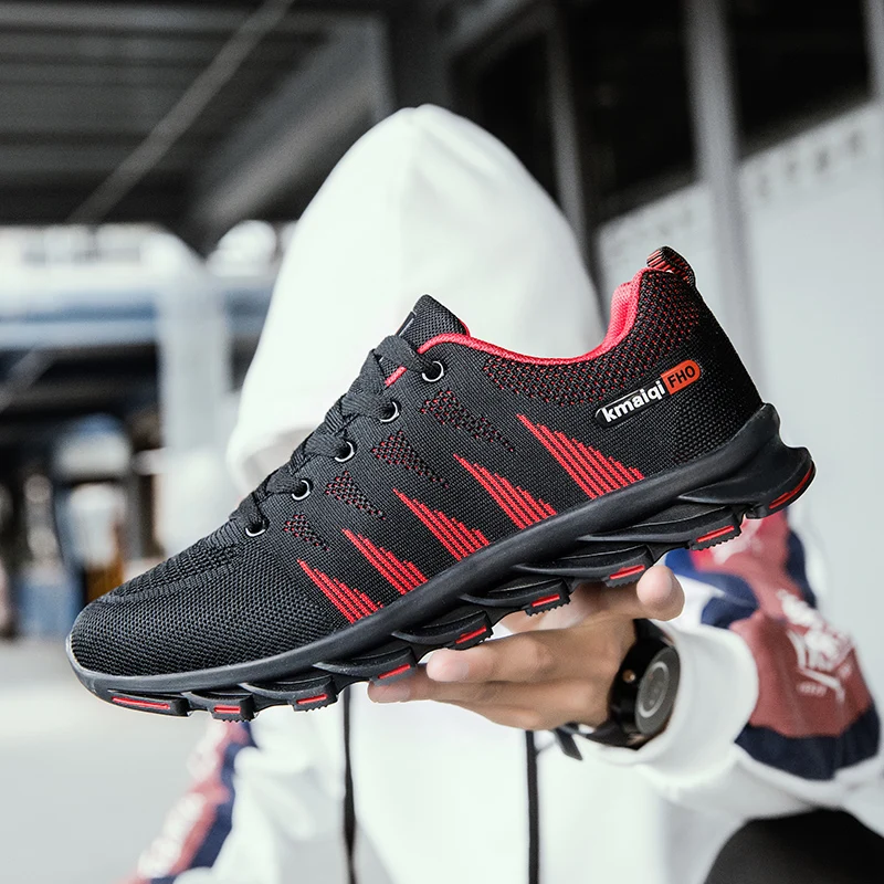 

Official Running Shoes Men Women Sneakers Blades Knitted Fly Professional Outdoor Springblades Shoes Max Size European 44