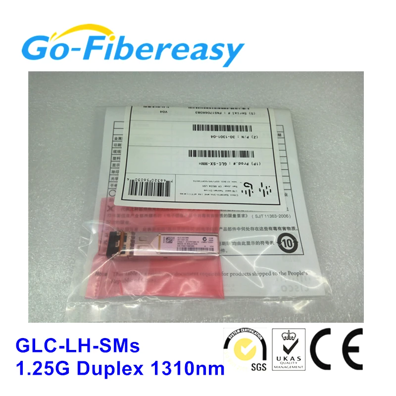 

By DHL 100% New 10pcs/lot For Cisco GLC-LH-SMs SFP Modules 1000BASE-LX 1.25Gb/s 1310nm SMF LC connector 10km