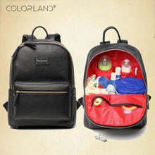 Colorland PU En Cuir Bébé Sac Organisateur Fourre-Tout Sacs à Couches Maman Sac À Dos Mère De Maternité Sacs Couche Sac À Dos Grand Sac À Langer