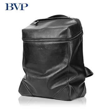 

Famous Brand BVP High Quality Men Genuine Leather Black Backpack Fashion Double Shoulder Bags Multi-capacity Travel Bag j50