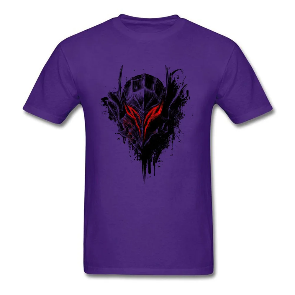 Classic black warrior 5376 Group T Shirts Round Neck All Cotton Men's Tees Short Sleeve Summer Group Tee-Shirt black warrior 5376 purple