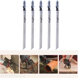 5 Pcs T301CD HCS 116mm T-Shank Jig Saw Blades Clean For Wood Fast Cutting