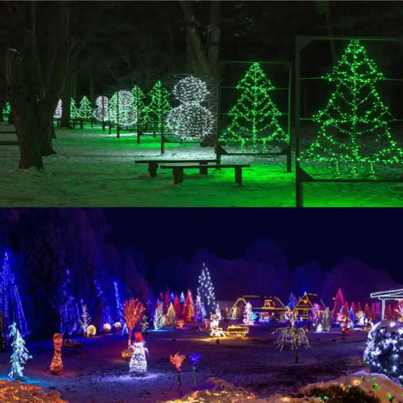 10 m 100 guirnalda de cadena Led árbol de Navidad Hada luz Luce impermeable hogar jardín fiesta al aire libre vacaciones decoración cadena luces