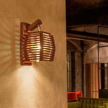 Wood wall lamp chinese restaurant wall sconce living room bedroom bedside light staircase corridor aisle wall light kitchen bra retro chinese wall lamp wall sconce antique wood parchme stair aisle corridor bedroom living room cafe lamp e27 wall light bra