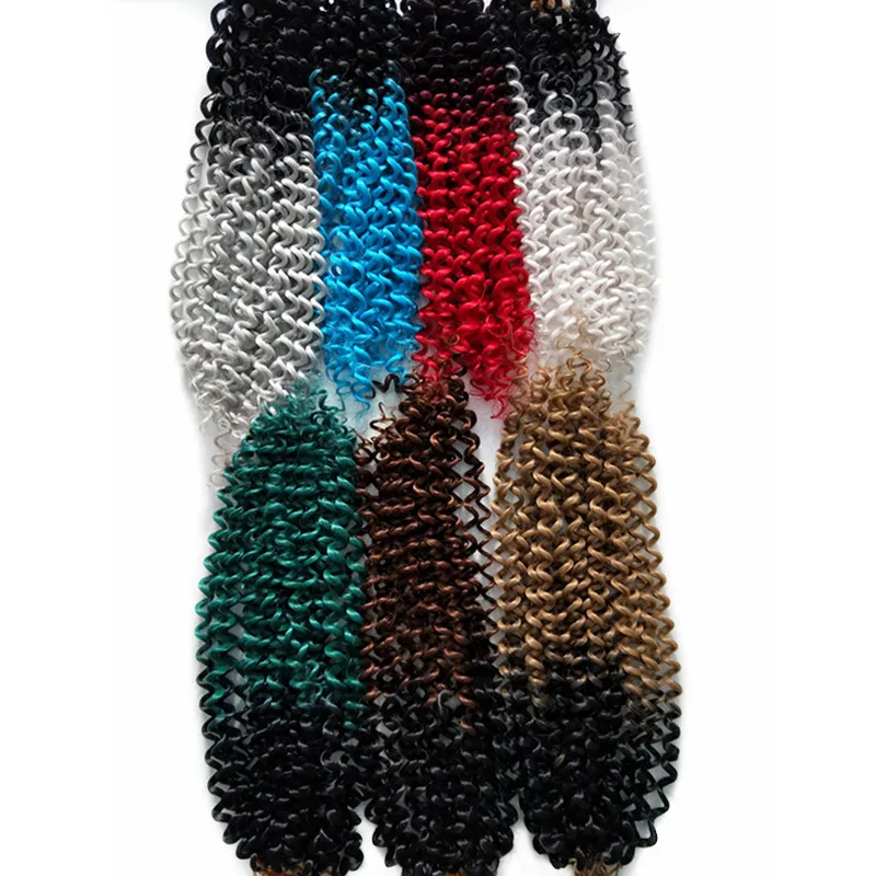 

16inch 100g Pervado Hair Grey Ombre Synthetic Water Wave Crochet Braids Hair Extensions One Piece Bohemian Braiding Bulk Hair